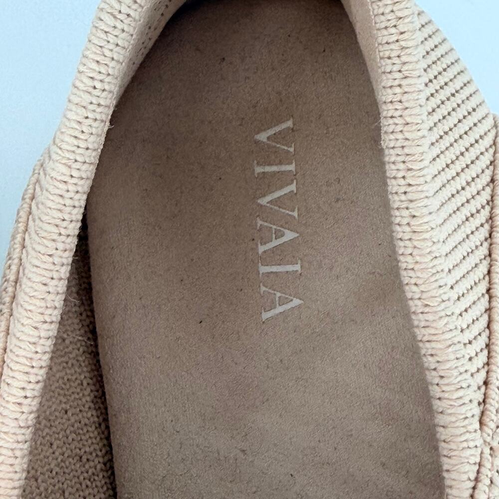 VIVAIA Womens Sneakers Size 7.5 Tan Knit Lace Up Comfort Walking Shoes - Picture 9 of 10